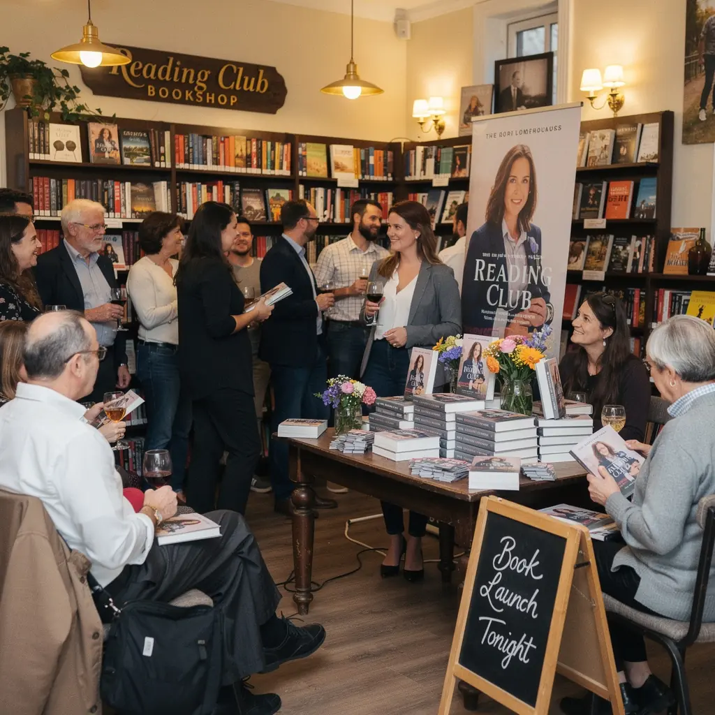 Eine Person, die leidenschaftlich aus einem Buch vorliest, während die Zuhörer aufmerksam zuhören.