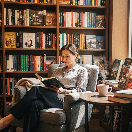 Ein Flyer für eine bevorstehende Buchdiskussion, der an einer Pinnwand in der Buchhandlung hängt.